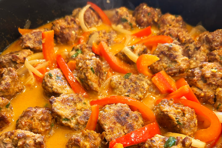Red Curry Venison Meatballs